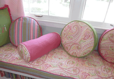 Bench Seat  Cushion Pillows